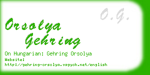 orsolya gehring business card